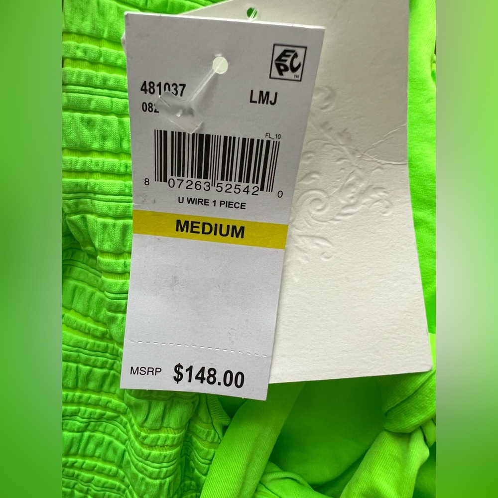 New Becca By Rebecca Virtue Coast One Piece - Lime Juice Size Medium - Picture 9 of 10